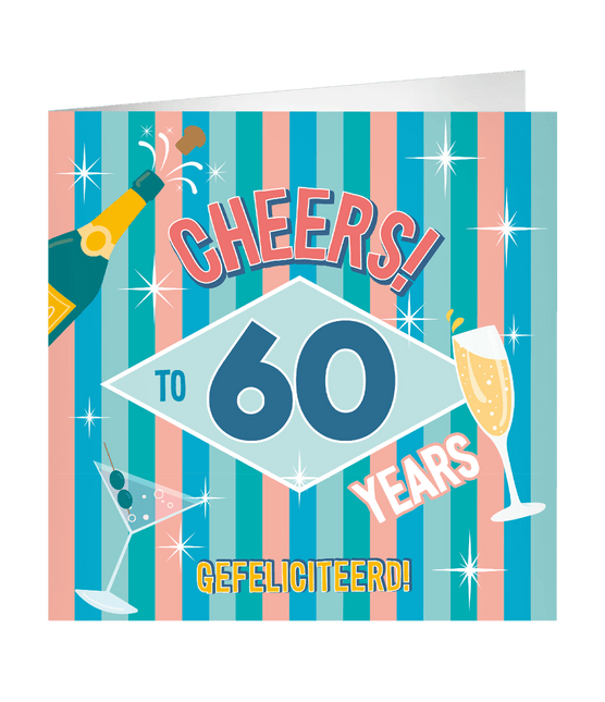 60 Jaar Wenskaart 23cm van Paper Dreams koop je bij Partywinkel