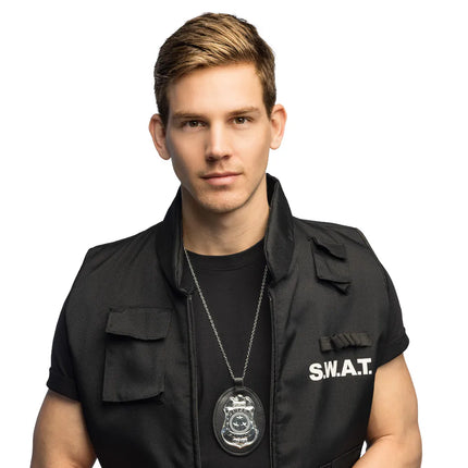 Halsband med märke ”Super police”