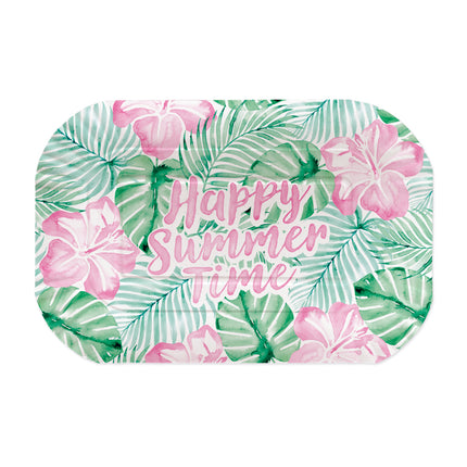 Grön-rosa serveringsfat Happy Summer Time, 2 st