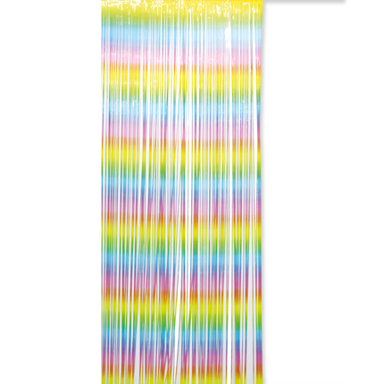 Regnbågsdörrgardin Pastell 2,4 m