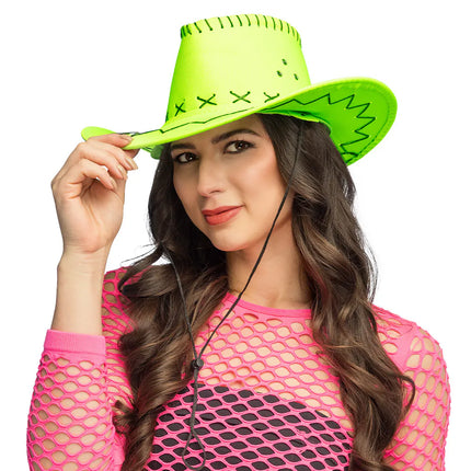 Cowboyhatt Savanne, neongrön, UV