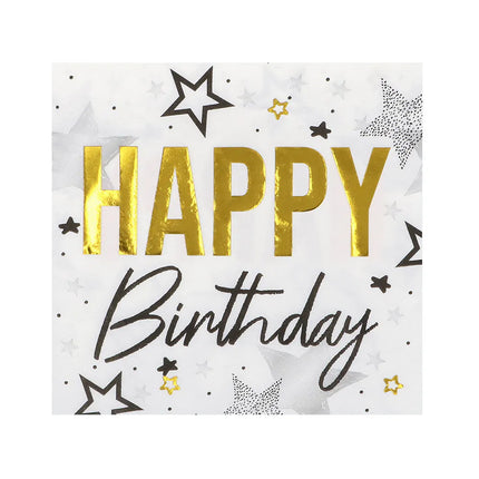 Bordsuppsättning ”Happy birthday” (6 tallrikar, 6 muggar, 12 servetter)