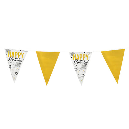 Flagguksträng i plastfolie ”Happy birthday” (30 x 20 cm, 6 m)