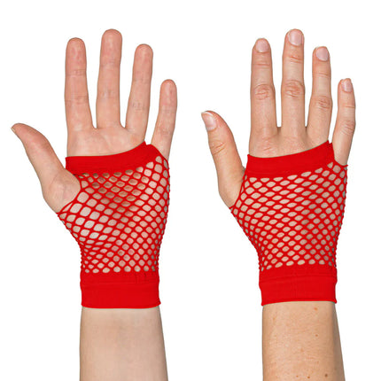 Visnet Handschoenen Rood