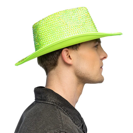 Cowboyhatt Aurora, neongrön, UV