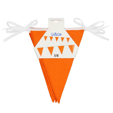 Flaggkedja i polyester, orange (26 x 18 cm) (6 m)