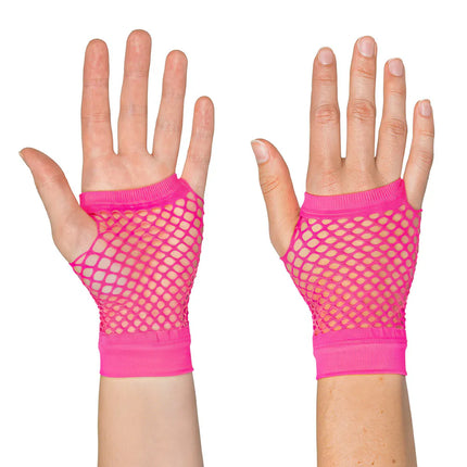 Visnet Handschoenen Roze