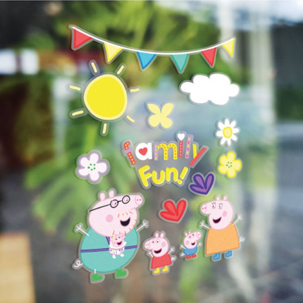 6 PEPPA PIG WINDOW CLINGS