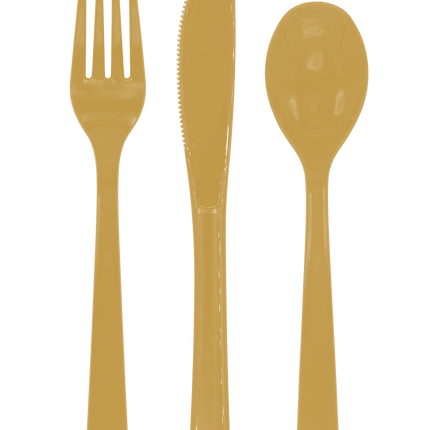 Guldbestick, återanvändbara, 18-delars set