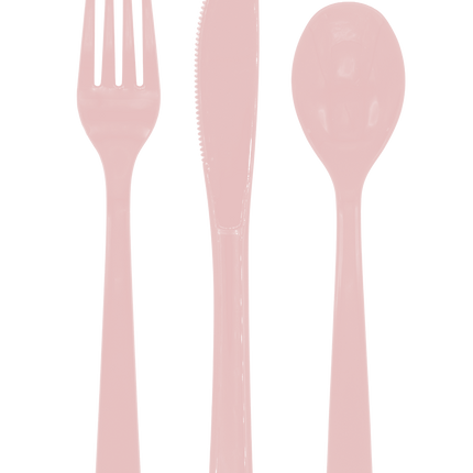 Återanvändbara bestick i roséguld, 18-delars set