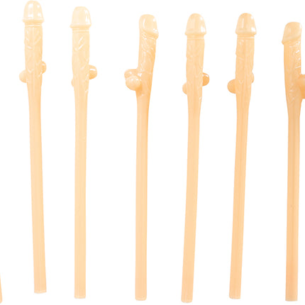 Penis Sugrör Nude 19,5cm 10st