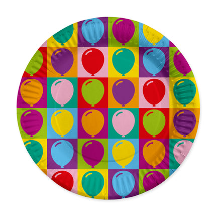 Färgade pappersballonger, 23 cm, 8 st