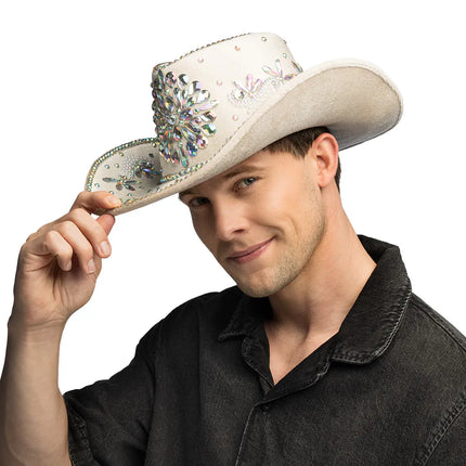 Cowboyhatt Crystal beige