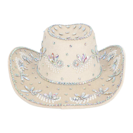 Cowboyhatt Crystal beige