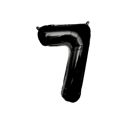 7 Jaar Cijfer Ballon Zwart 86cm van Paper Dreams koop je bij Partywinkel