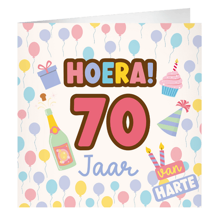 70 Jaar Wenskaart 23cm van Paper Dreams koop je bij Partywinkel