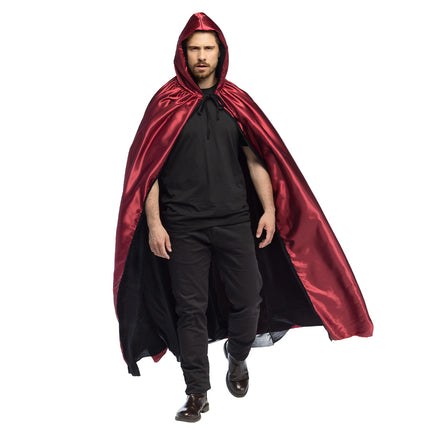 Halloween Cape Svart Röd Creature Of The Night