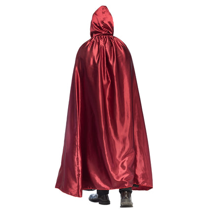 Halloween Cape Svart Röd Creature Of The Night
