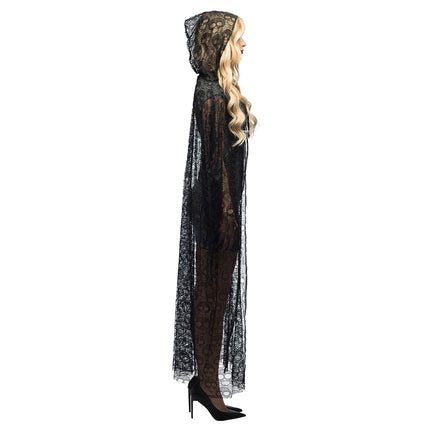 Halloween Cape Svart Damer Skalle