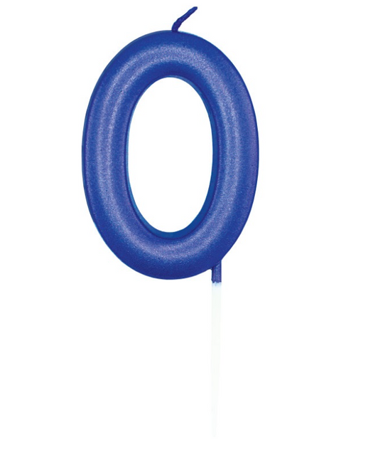 Blå sifferljus 0