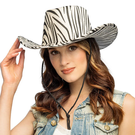 Cowboyhatt, vild zebra