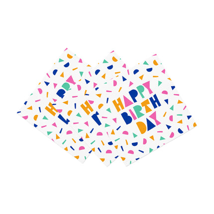 Happy Birthday Servetten Confetti 33cm 20st