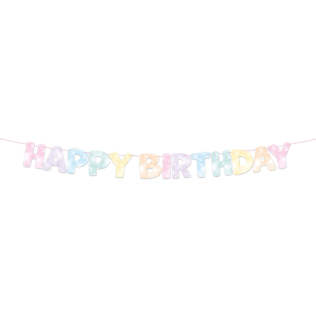 Unicorn bokstavsgirland ”Happy Birthday”, 3 m