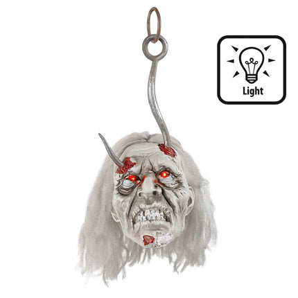 Halloween Fake Zombie Huvud 36cm