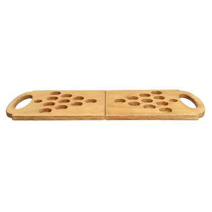 Dricklekset Shot Pong (hopfällbart spelbräde i trä, 2 skottglas, 4 bollar, 12 shotglas)
