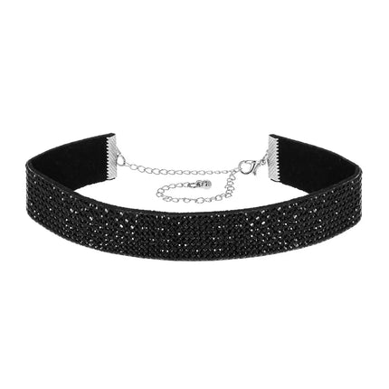 Choker Crystal svart