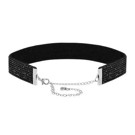 Choker Crystal svart