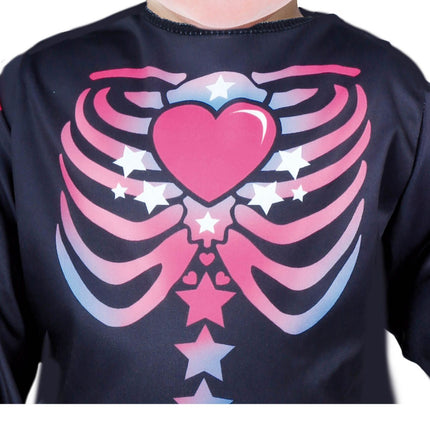 Halloweenkostym Baby Skelett Rosa