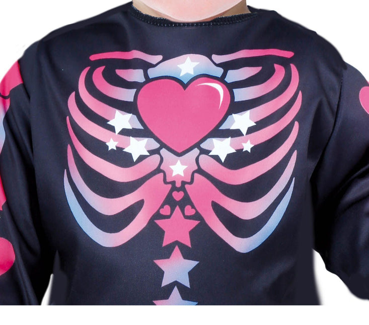 Halloweenkostym Baby Skelett Rosa