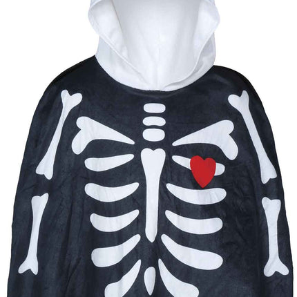 Halloween-poncho för bebisar – skelett