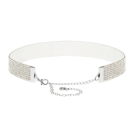 Choker Crystal i silver