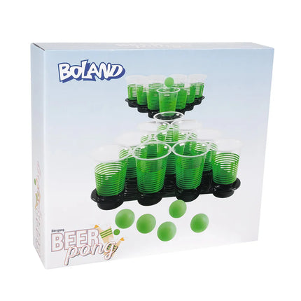 Beer Pong Deluxe-set (20 muggar, 6 bollar, 2 brickor)