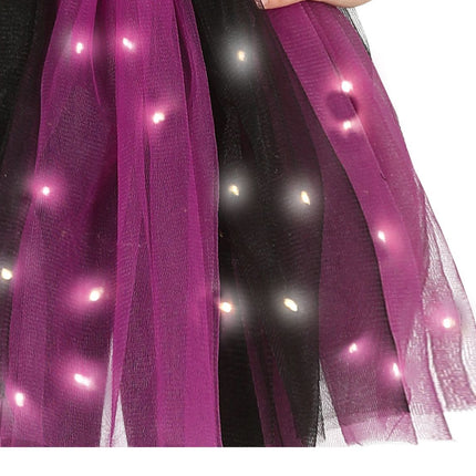 Häxa Halloween Kostym Flicka Svart Lila