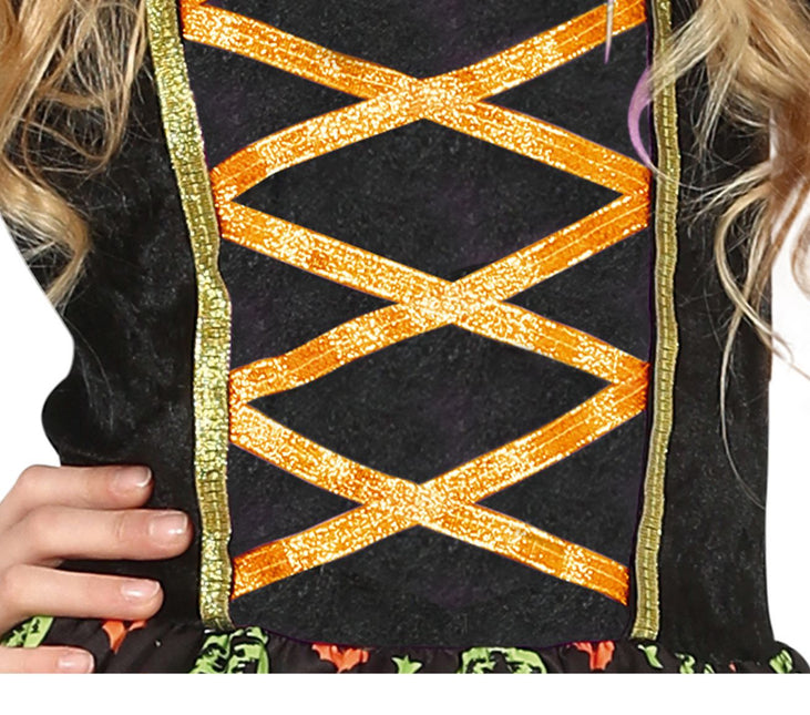 Häxa Halloween Kostym Flicka Pumpa