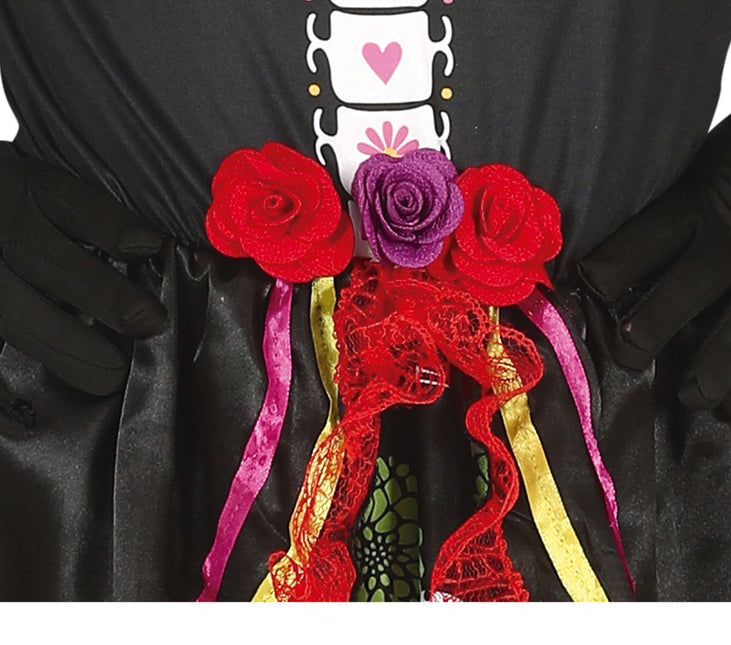 Dia De Los Muertos Kostym Flicka Blomma
