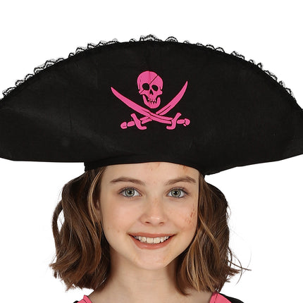 Piratflicka Kostym Rosa