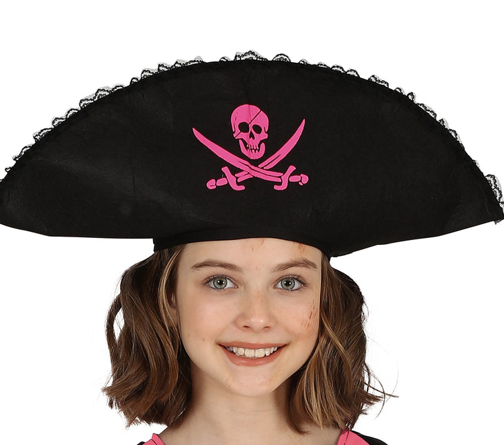 Piratflicka Kostym Rosa
