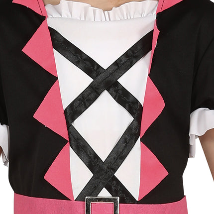 Piratflicka Kostym Rosa