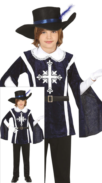 Musketör Kostym Pojke Blå