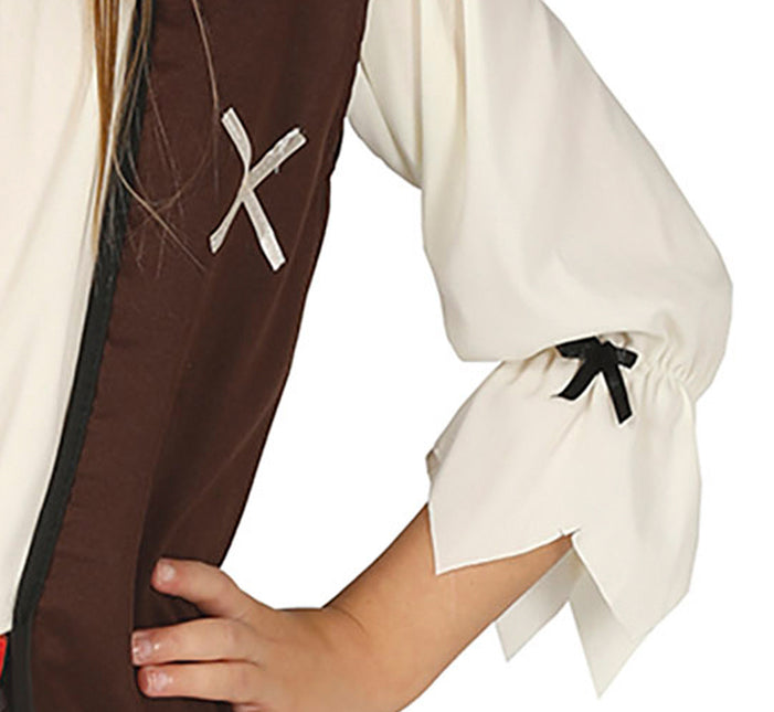 Piratdräkt Brun flicka