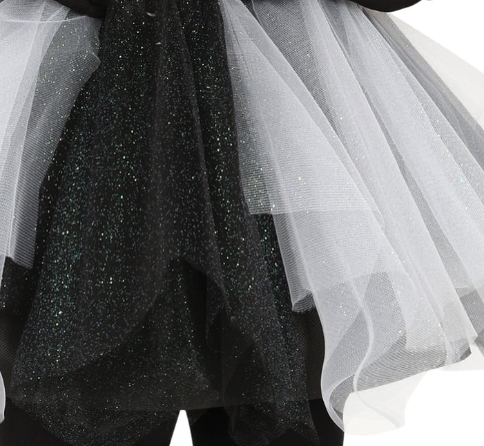 Skelett Halloween Klänning Dam Svart