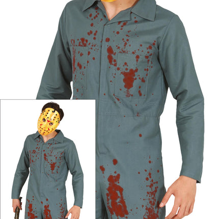 Psycho Halloween-dräkt Overall för män