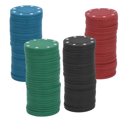 Drickpoker-set (120 pokermarker, 1 kortlek, 4 shotglas)