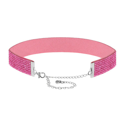 Choker Crystal rosa