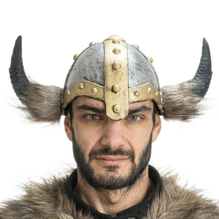 Vikingahjälm med horn, herr, 35 cm