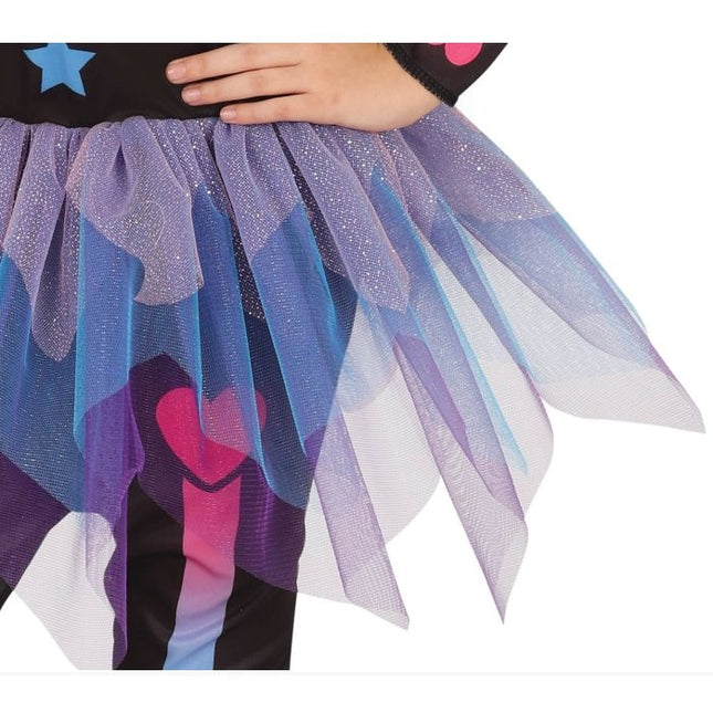 Skelett Halloween Kostym Flicka Rosa